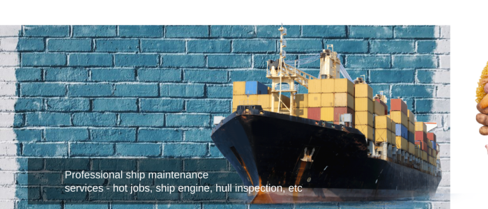 Professional ship maintenance services - hot jobs, ship engine, hull inspection, etc Professional ship maintenance services - hot jobs, ship engine, hull inspection, etc